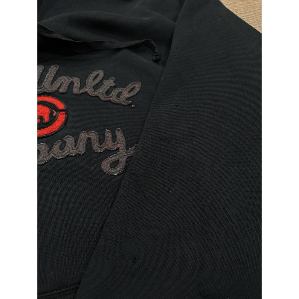 Vintage Y2k Ecko Unltd. Logo Stitched Hoodie Black Red XXL Skater Hip-Hop - Picture 9 of 12